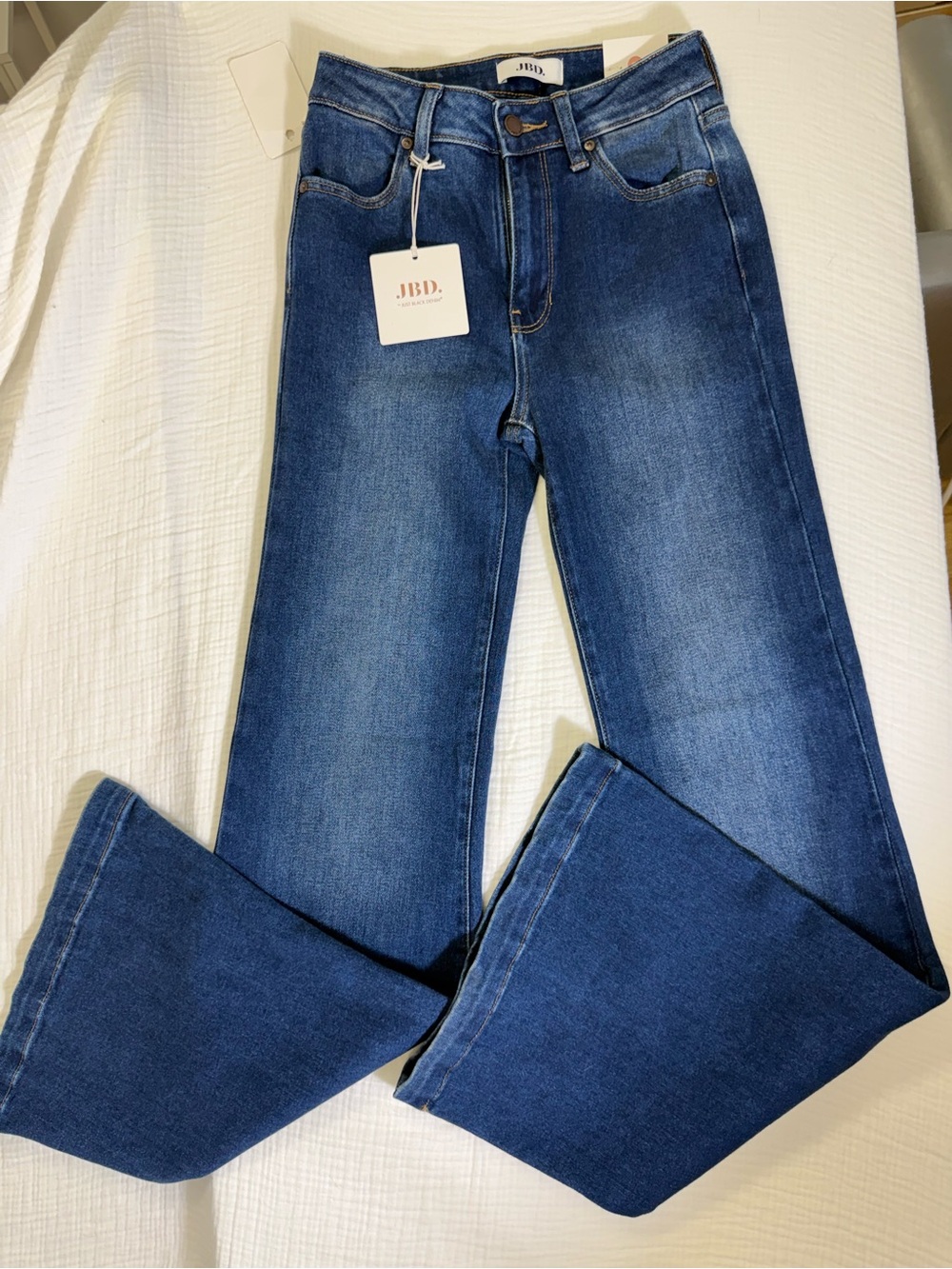 JBD Boutique jeans Women's Mid-Rise Dark Blue Wide Leg Jeans